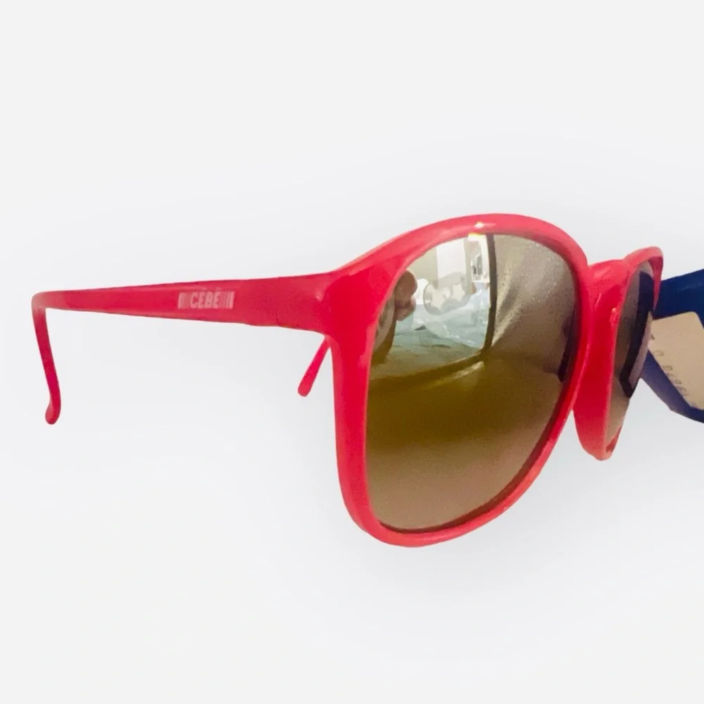 Vintage CEBE Pink Sunglasses with Mirrored Lenses,‎ Deadstock, Made in France